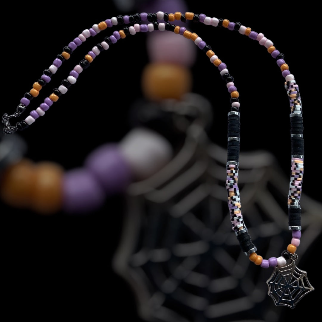 Web of Shadows - Beaded Necklace