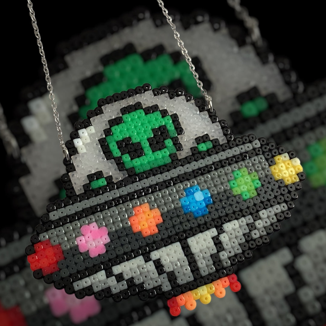 Alien Invasion - Fuse Bead Necklace