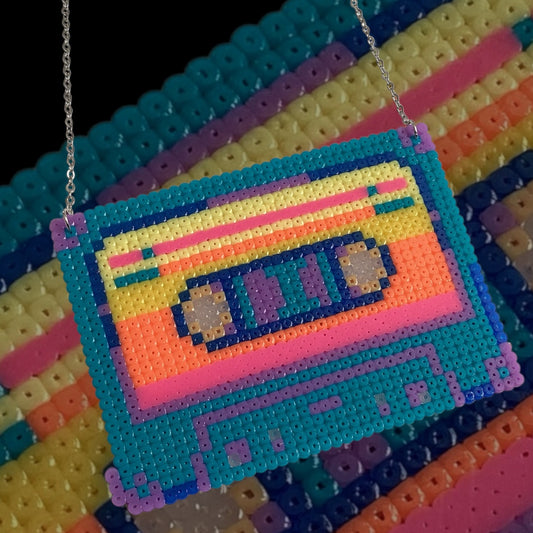 Neon 80s Mixtape - Fuse Bead Necklace