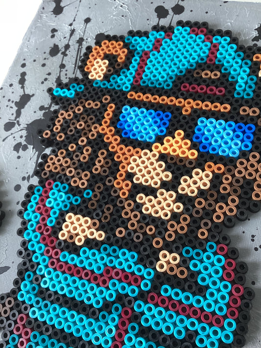 Urban Streetwear Lion Fuse Bead Canvas Art - A4