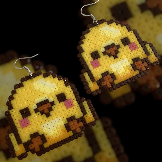 Chubby Chick - Fuse Bead Earrings