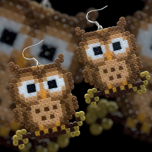 Little Owl - Fuse Bead Earrings