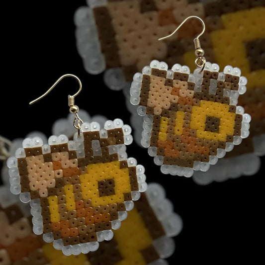 Golden Bumblebee - Fuse Bead Earrings