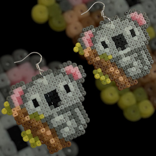 Cute Koala - Fuse Bead Earrings