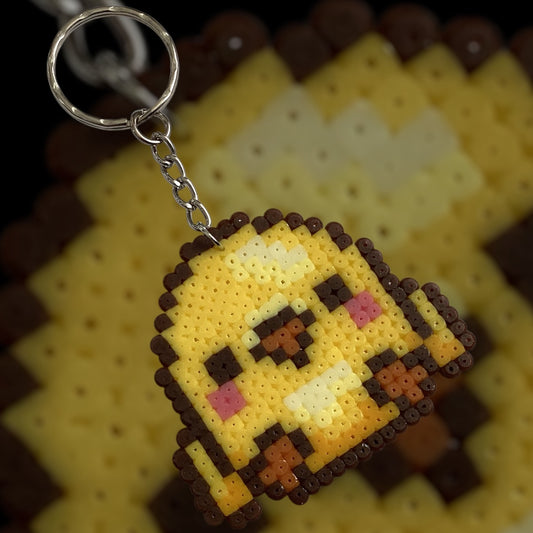 Chubby Chick - Fuse bead Keychain Charm