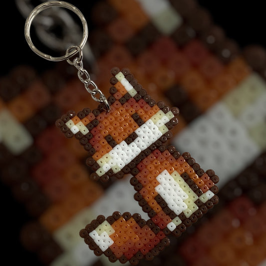 Red Fox - Fuse bead Keychain Charm