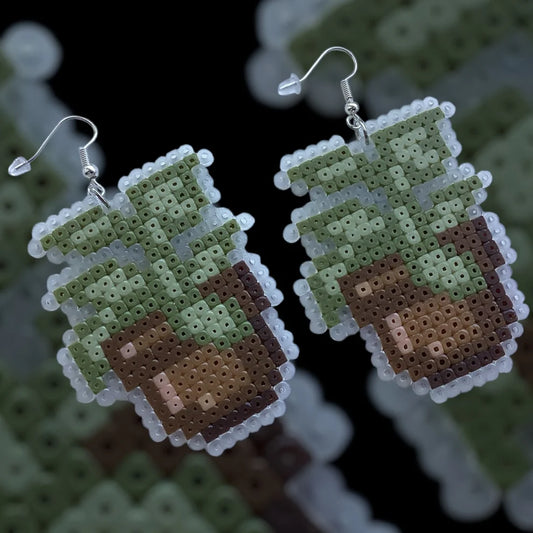 Potted Greens - Fuse Bead Earrings