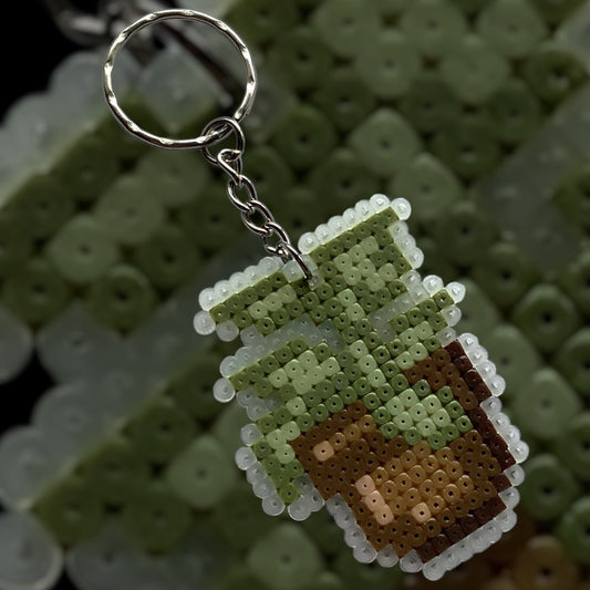 Potted Greens - Fuse bead Keychain Charm