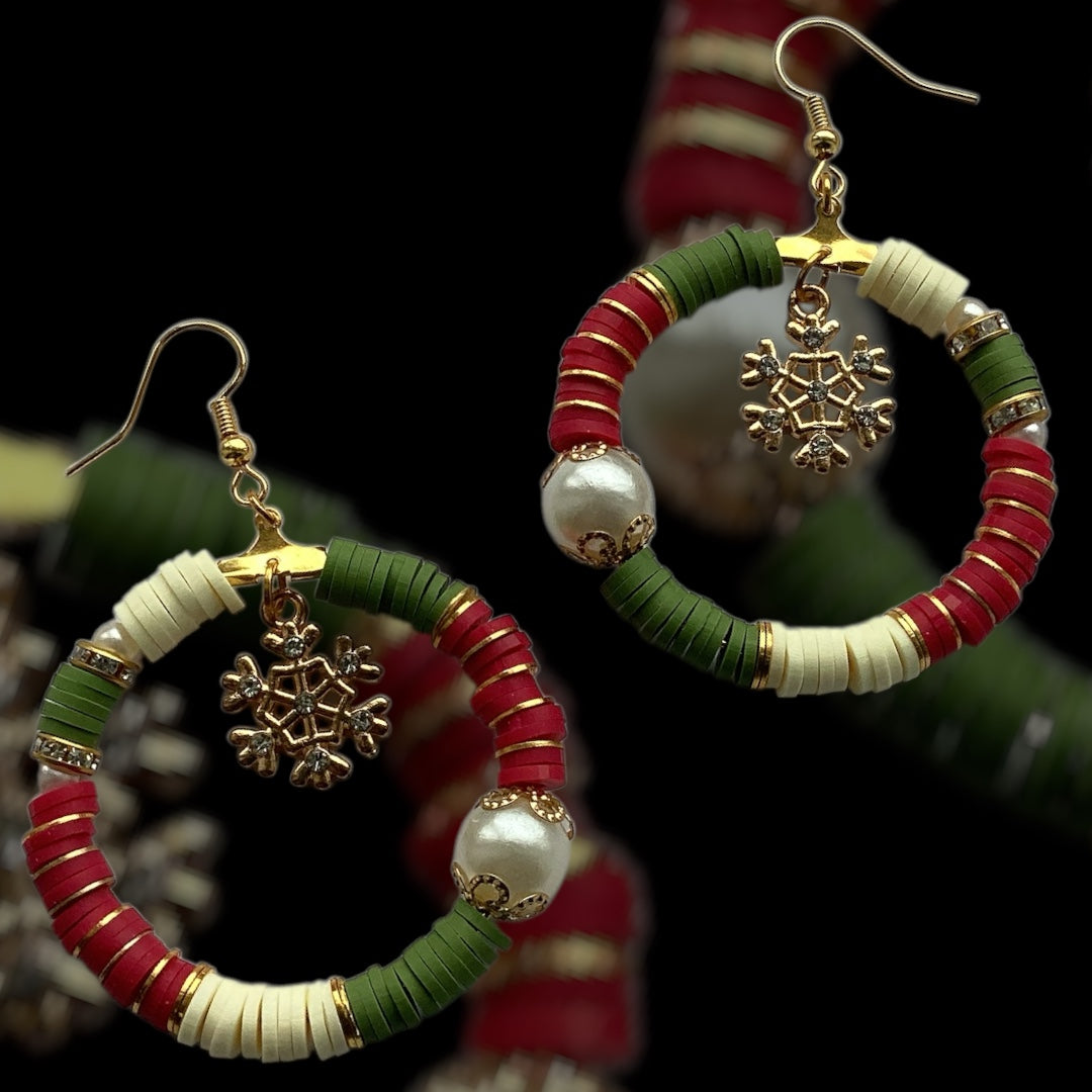 Yuletide Glow Hoop Earrings