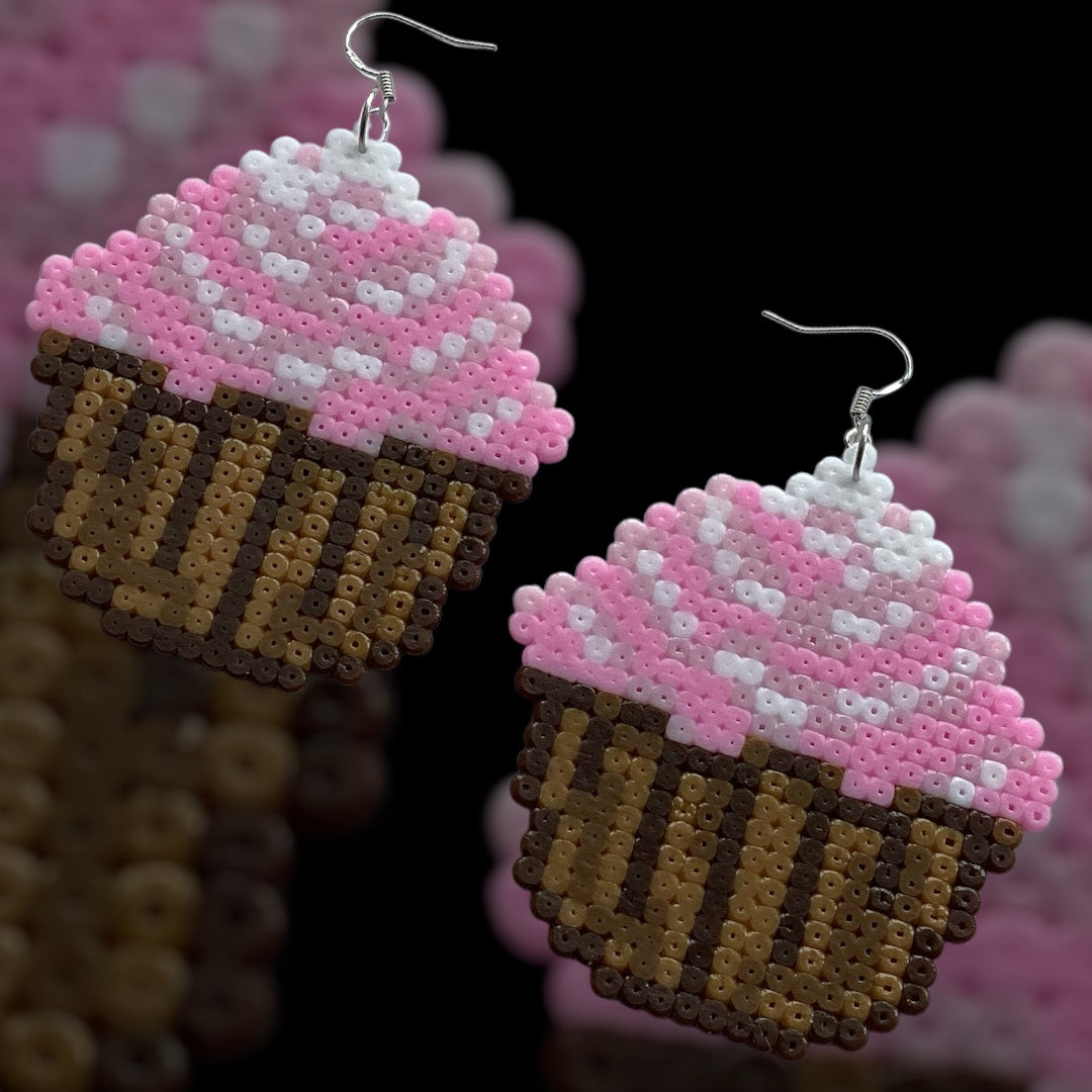 Cupcake - Fuse Bead Earrings