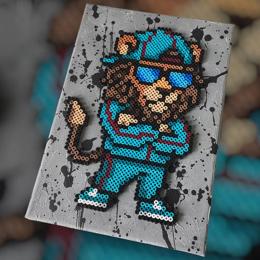 Urban Streetwear Lion Fuse Bead Canvas Art - A4