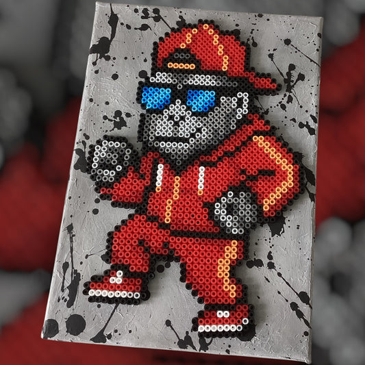 Urban Streetwear Gorilla Fuse Bead Canvas Art - A4