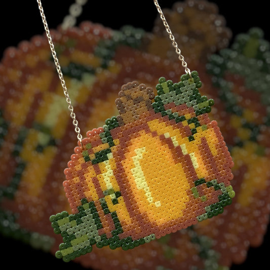 Autumnal Pumpkin - Fuse Bead Necklace