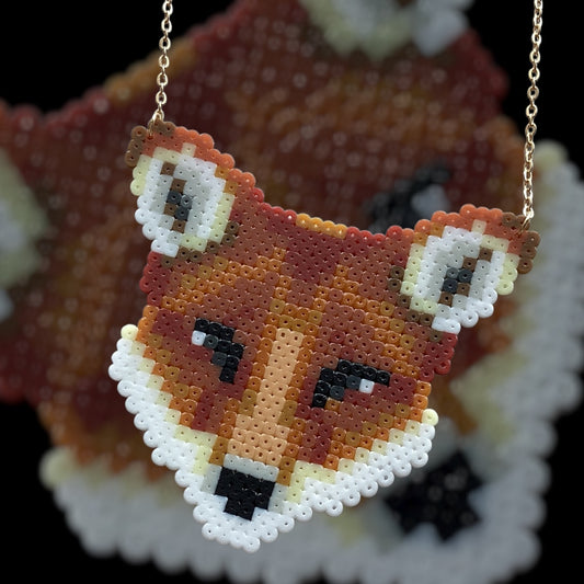 Fox Head - Fuse Bead Necklace