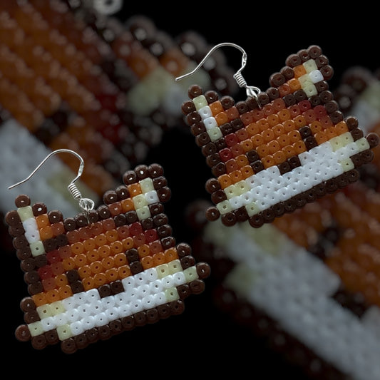 Fox Head - Fuse Bead Earrings