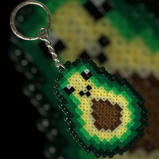 Cute Avocado - Fuse bead Keychain Charm