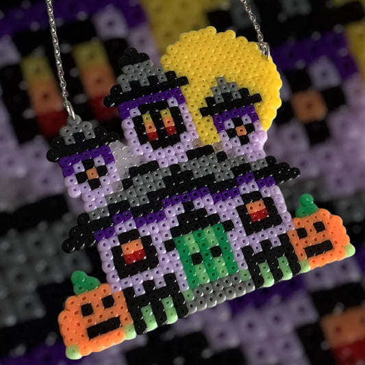 Haunted House - Fuse Bead Necklace