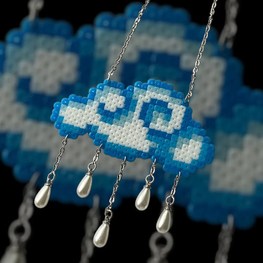 Rainy Day Cloud - Fuse Bead Necklace